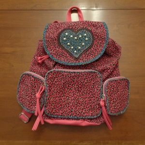Pink Leopard Print Backpack